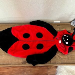 EUC Velour Ladybug Costume Sleep Sack Size 6 Months